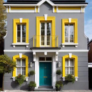 grey_yellow_house- home remodeling and home decor