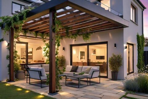 Pergola Style Patio Roof Extension