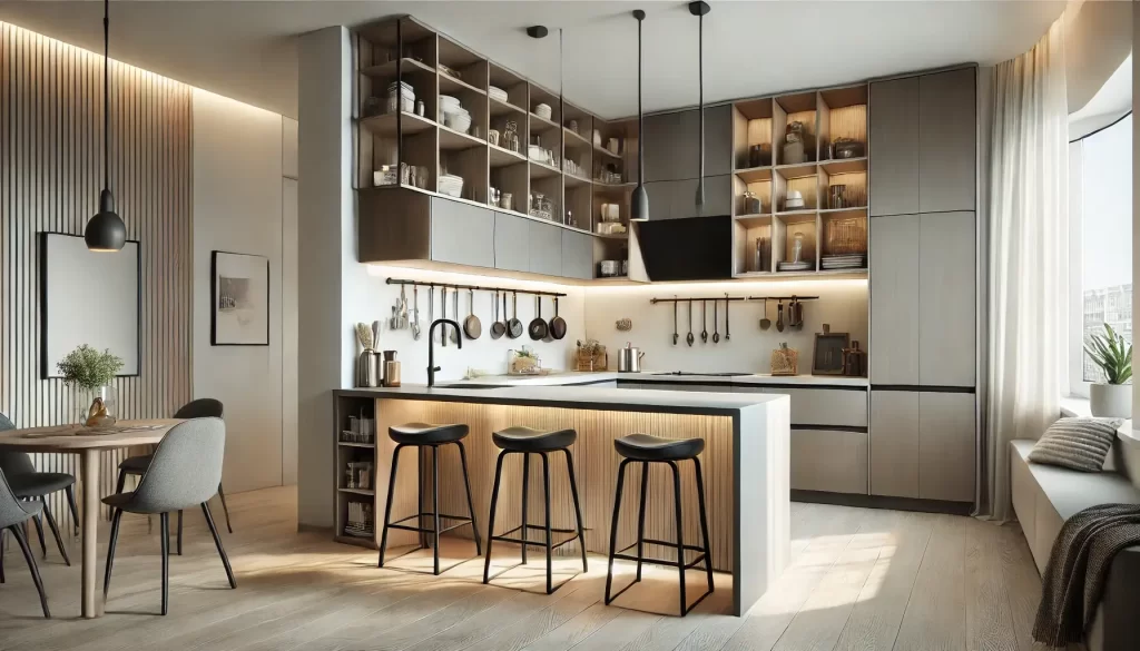 Kitchen Islands with Built-In Storage and Seating